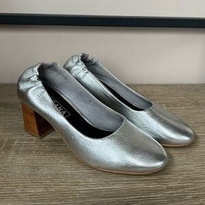 Solsana Leather Women's Block Heel Shoes